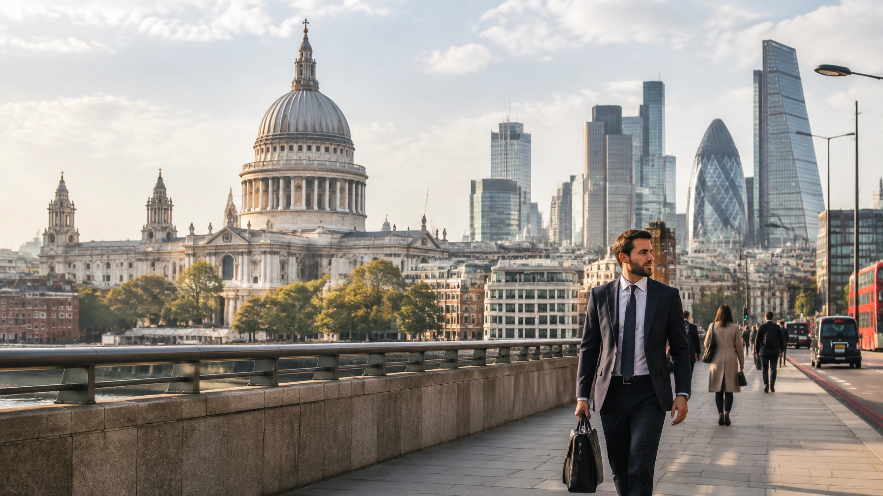 St Paul's Cathedral and City of London office towers