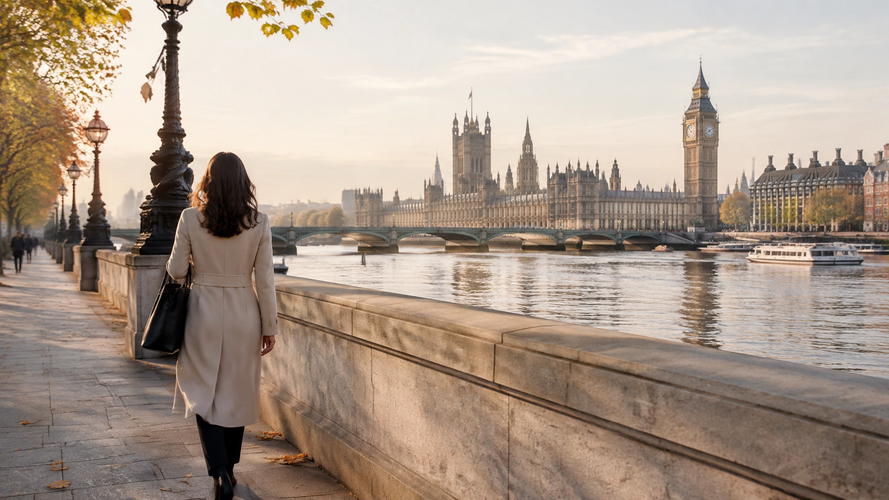 London Westminster and the Thames at morning light